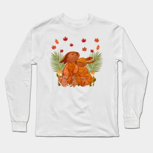 cute rabbits family Long Sleeve T-Shirt